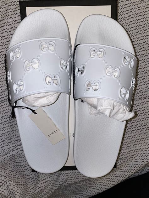 gucci slides womens white|Gucci slides women size 36.